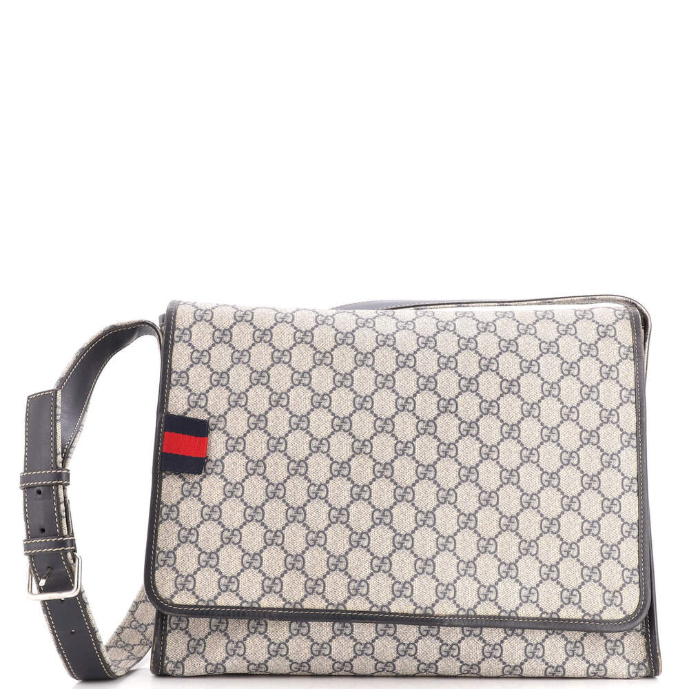 Gucci Large Web Loop Messenger GG Coated Canvas